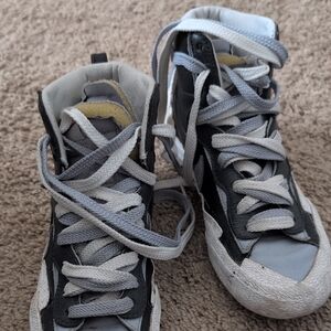 *AS IS*Nike Kids' Sneakers Blazer Mid Sacai- Black and White